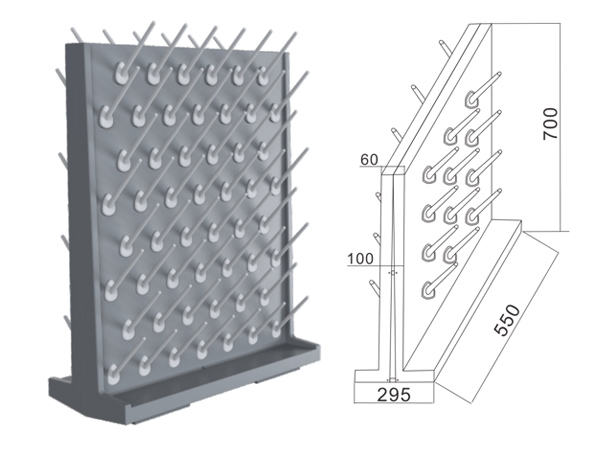 實(shí)驗室PP滴水架 大滴水架雙面108支
